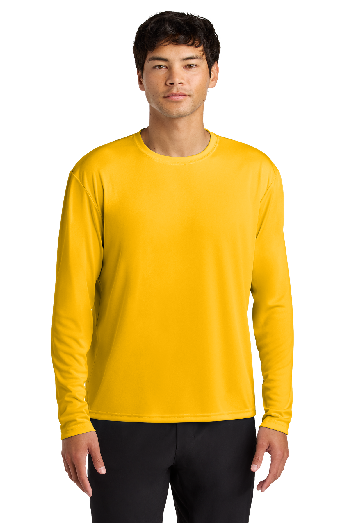 A4 Cooling Performance Long Sleeve Tee with custom logo embroidery