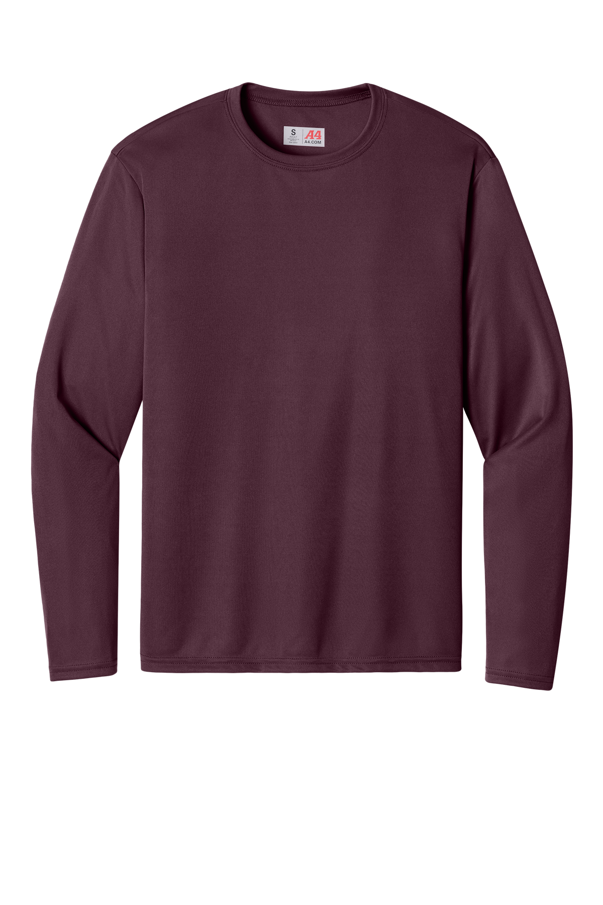 A4 Cooling Performance Long Sleeve Tee with custom logo embroidery