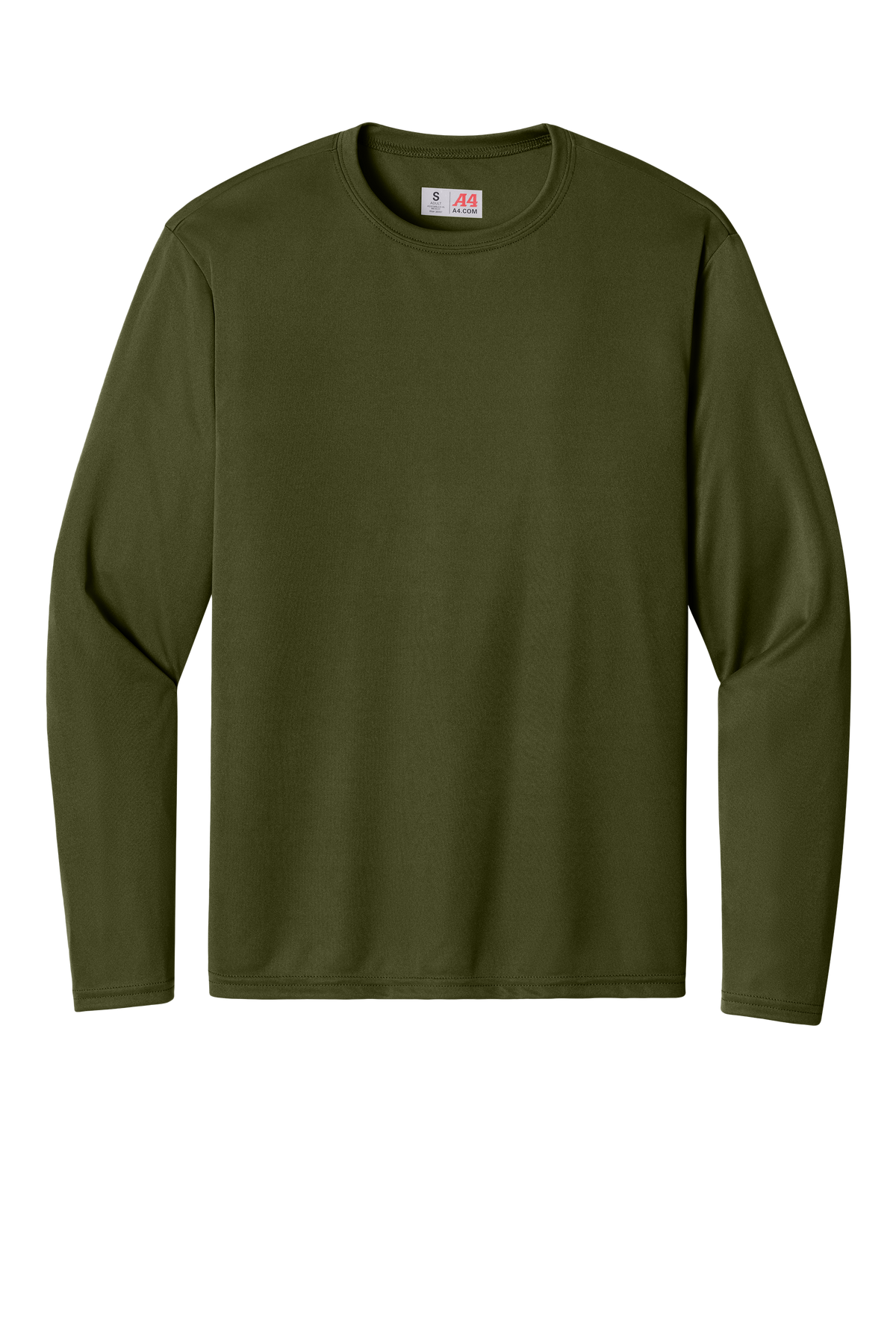 A4 Cooling Performance Long Sleeve Tee with custom logo embroidery