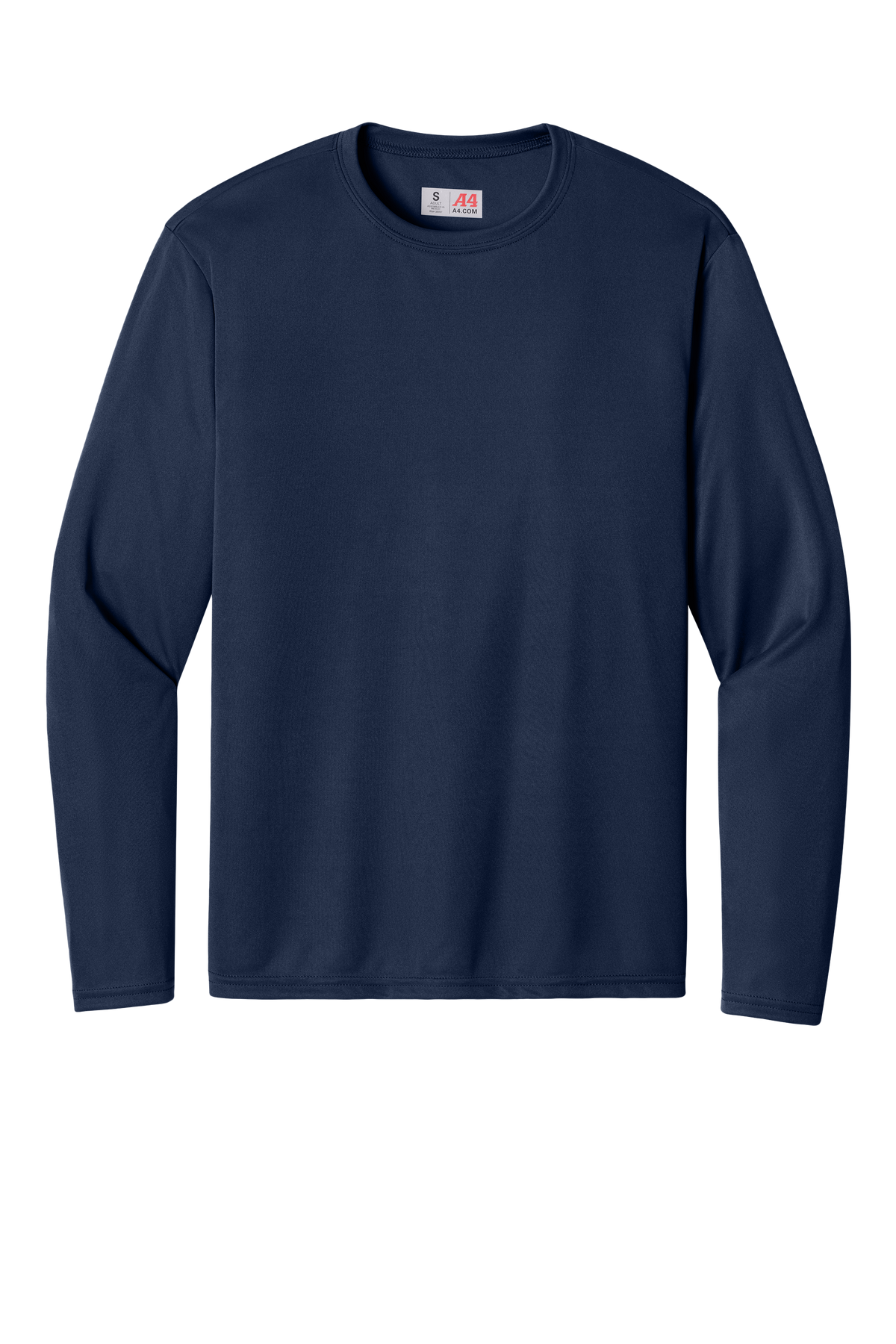 A4 Cooling Performance Long Sleeve Tee with custom logo embroidery