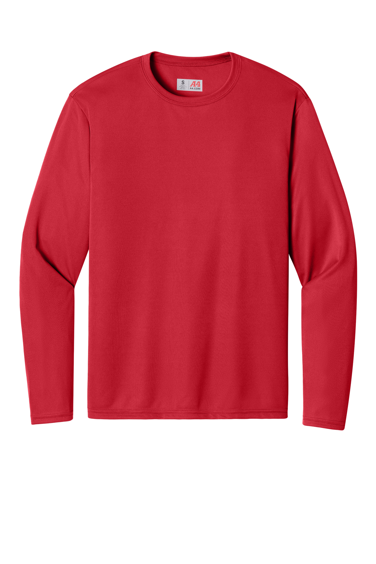 A4 Cooling Performance Long Sleeve Tee with custom logo embroidery