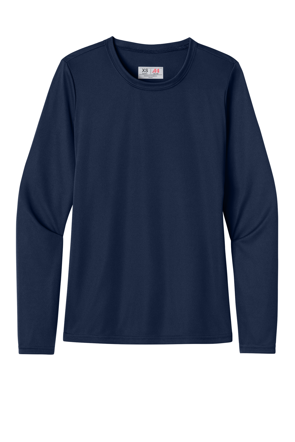 A4 Women’s Cooling Performance Long Sleeve Tee with custom logo embroidery