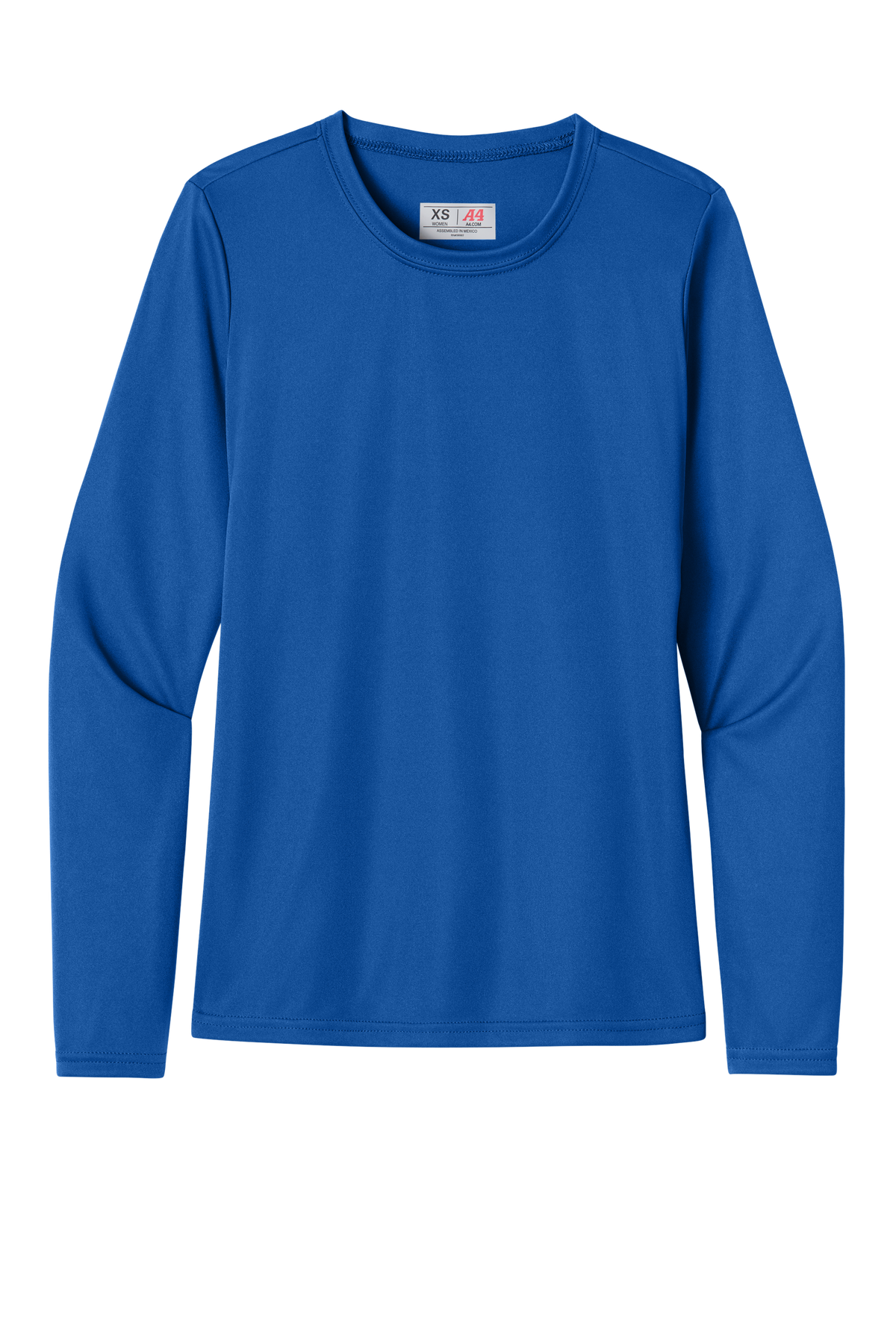 A4 Women’s Cooling Performance Long Sleeve Tee with custom logo embroidery