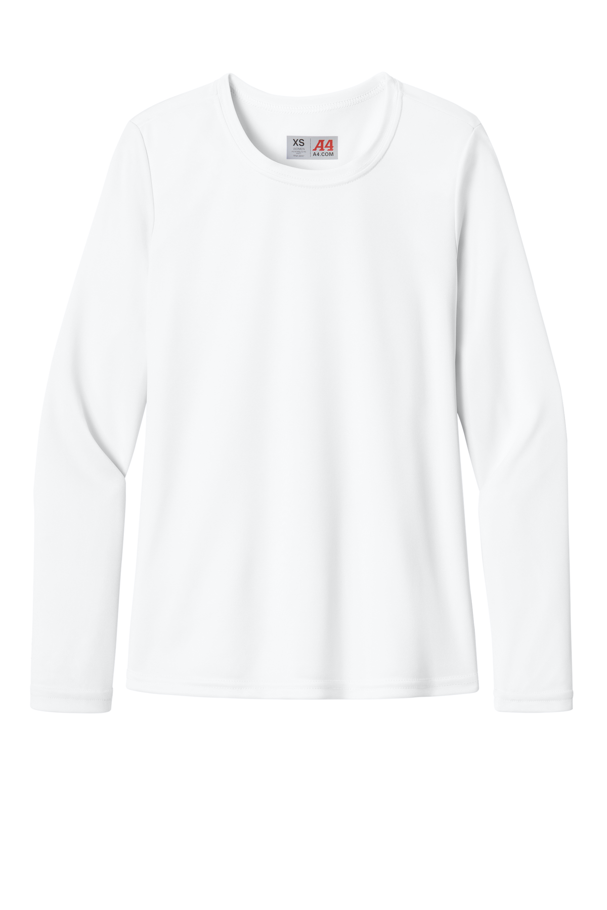 A4 Women’s Cooling Performance Long Sleeve Tee with custom logo embroidery