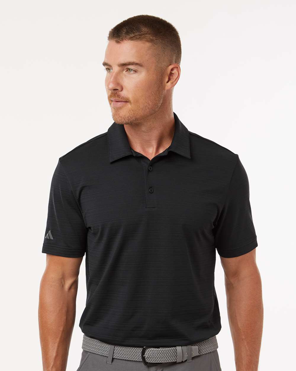Adidas Textured Stripe Polo
