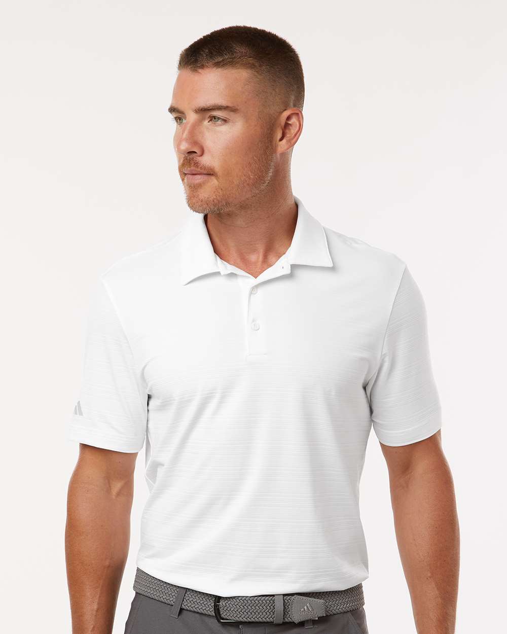 Adidas Textured Stripe Polo