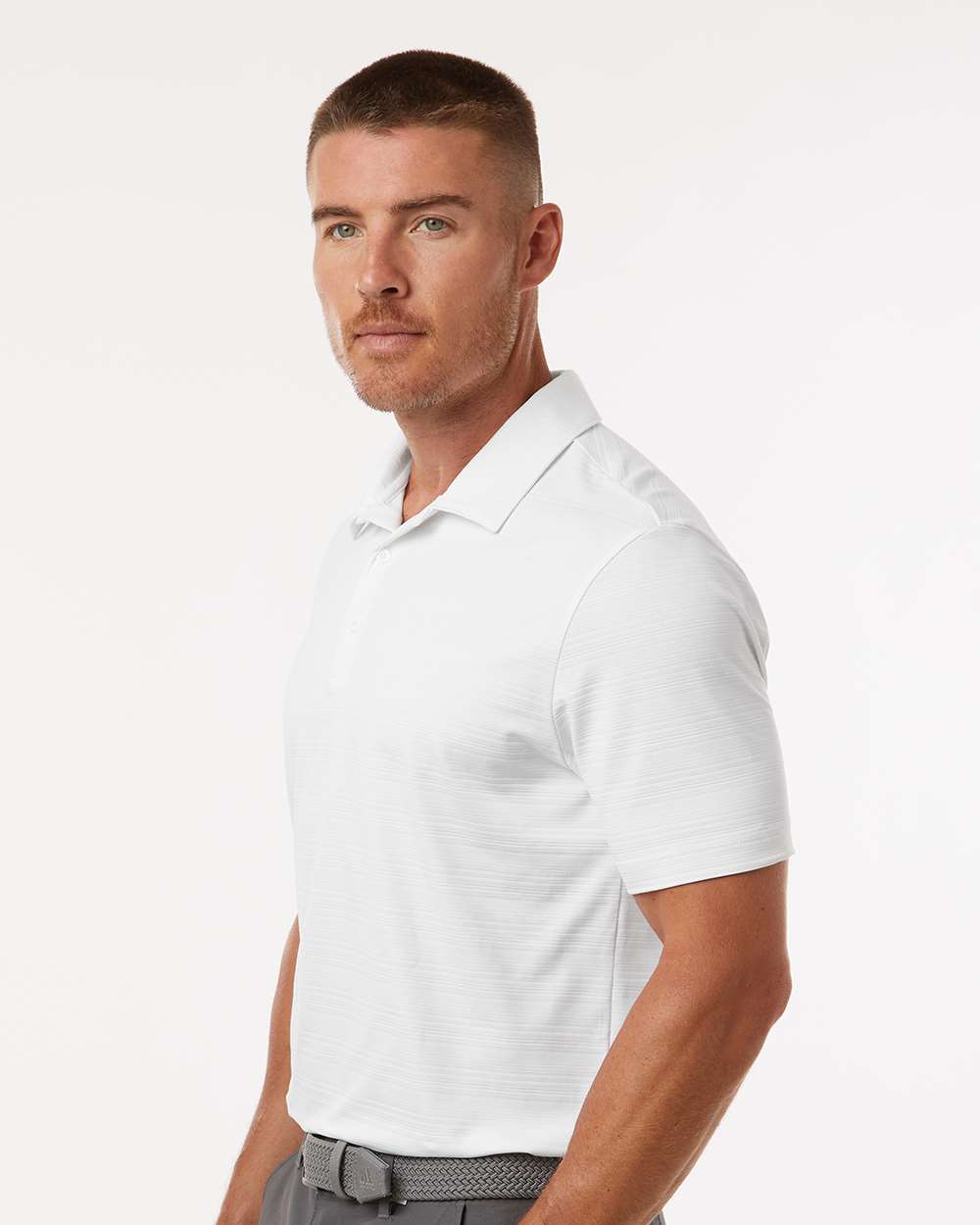 Adidas Textured Stripe Polo