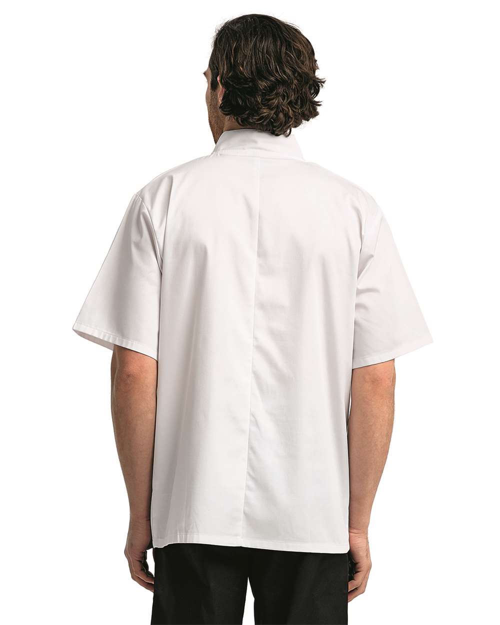 Unisex Ten Studded Front Short Sleeve Chef Coat