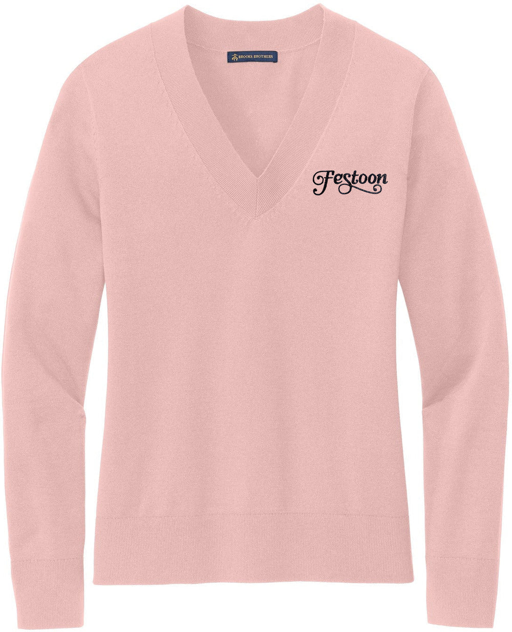 Brooks Brothers Women’s Cotton Stretch V-Neck Sweater