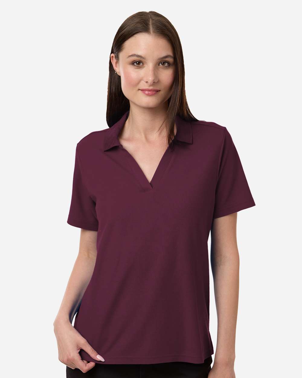 Core 365 Women's Resolve CVC Performance Pique Polo with custom logo embroidery