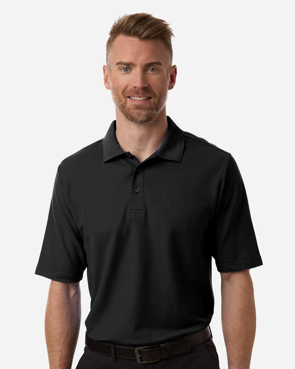 Core 365 Men's Tall Resolve CVC Performance Pique Polo with custom logo embroidery