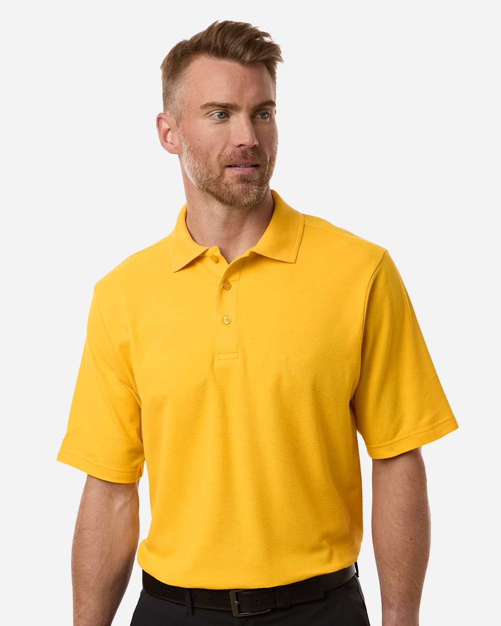 Core 365 Men's Resolve CVC Performance Pique Polo with custom logo embroidery