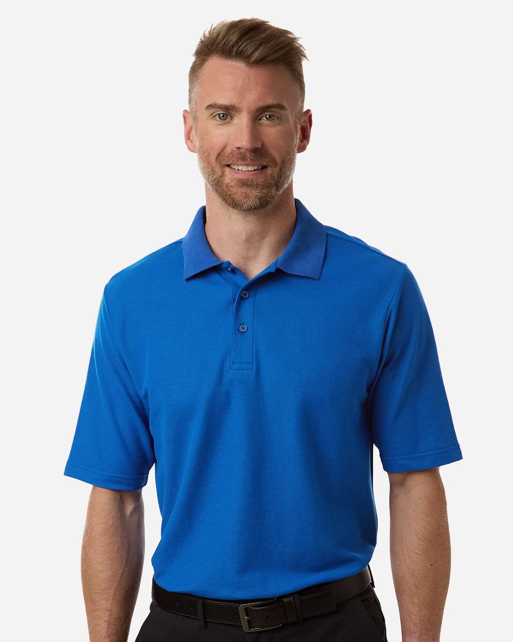 Core 365 Men's Tall Resolve CVC Performance Pique Polo with custom logo embroidery