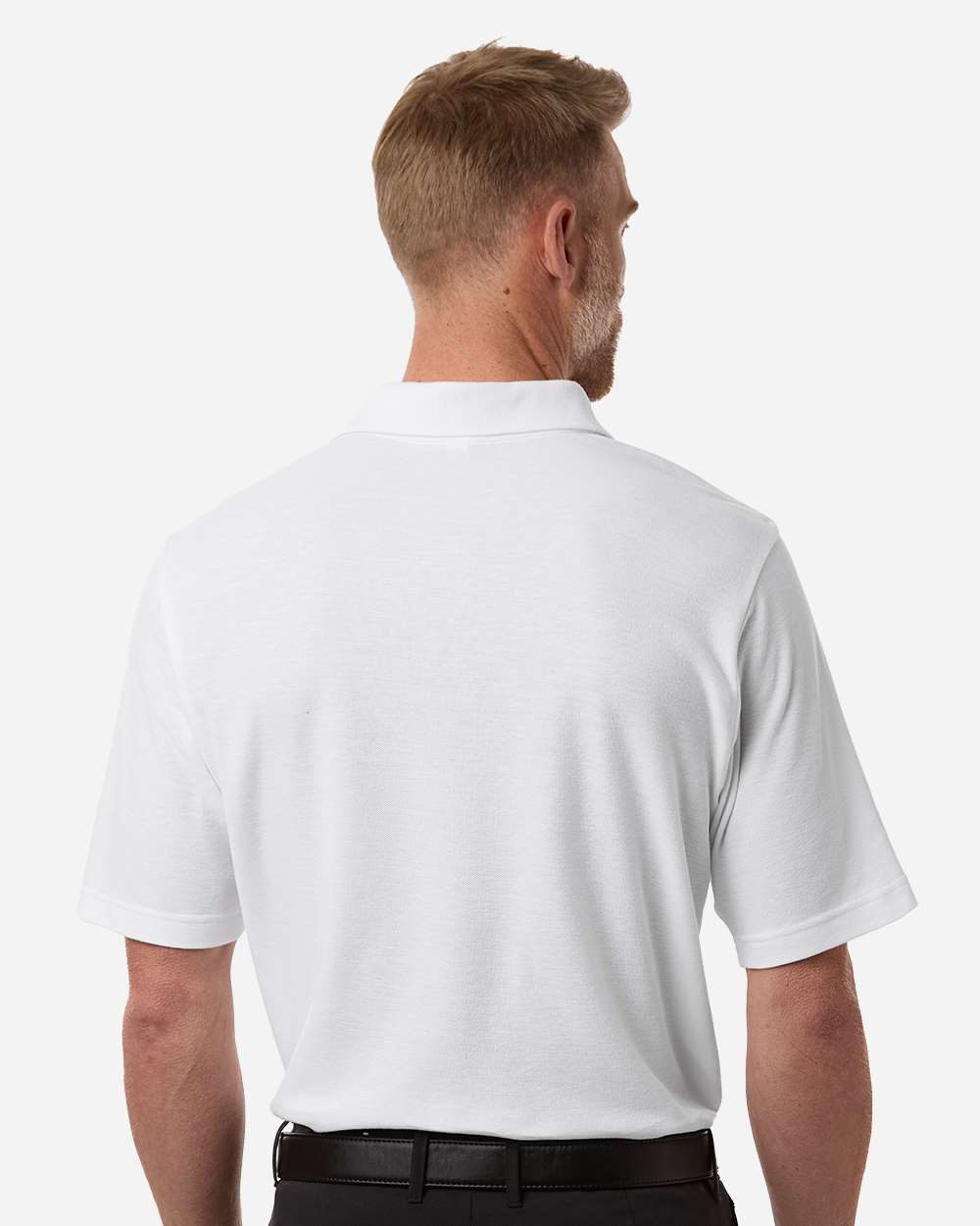 Core 365 Men's Tall Resolve CVC Performance Pique Polo with custom logo embroidery