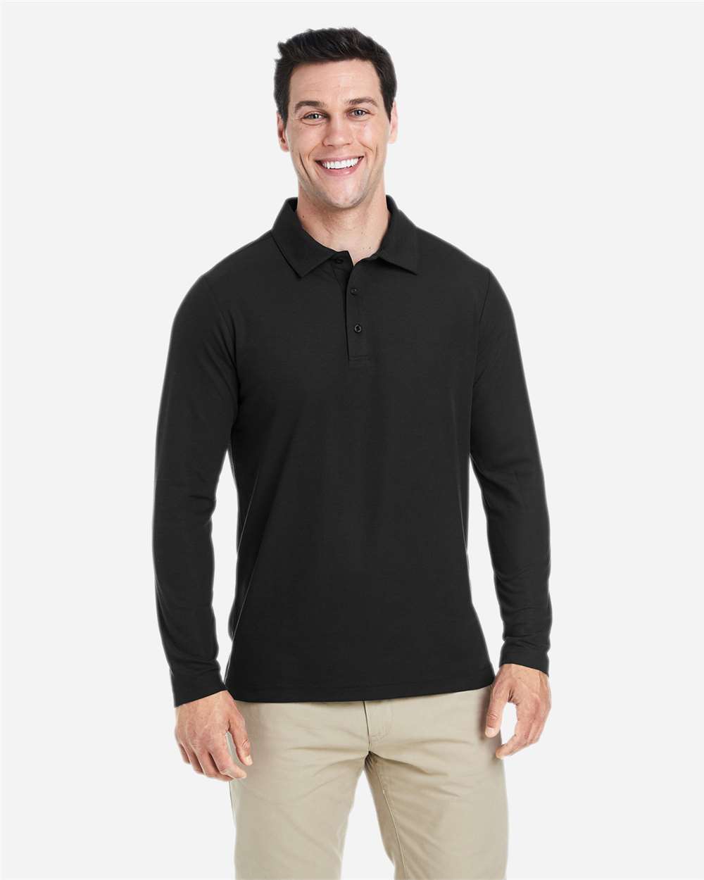 Core365 Fusion ChromaSoft Long Sleeve Pique Polo