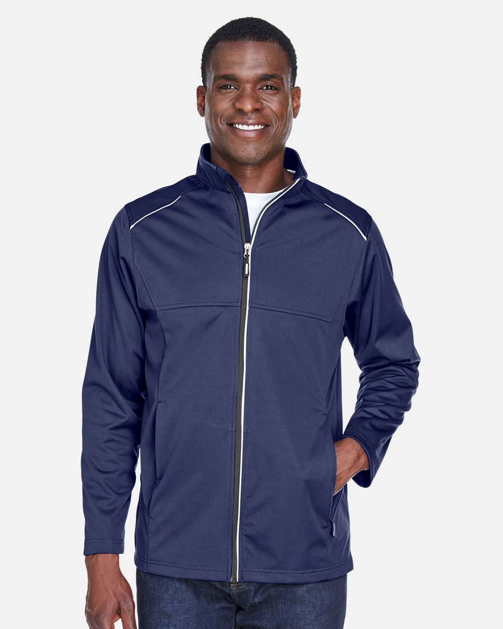 Core365 Men's Techno Lite Three-Layer Knit Tech-Shell