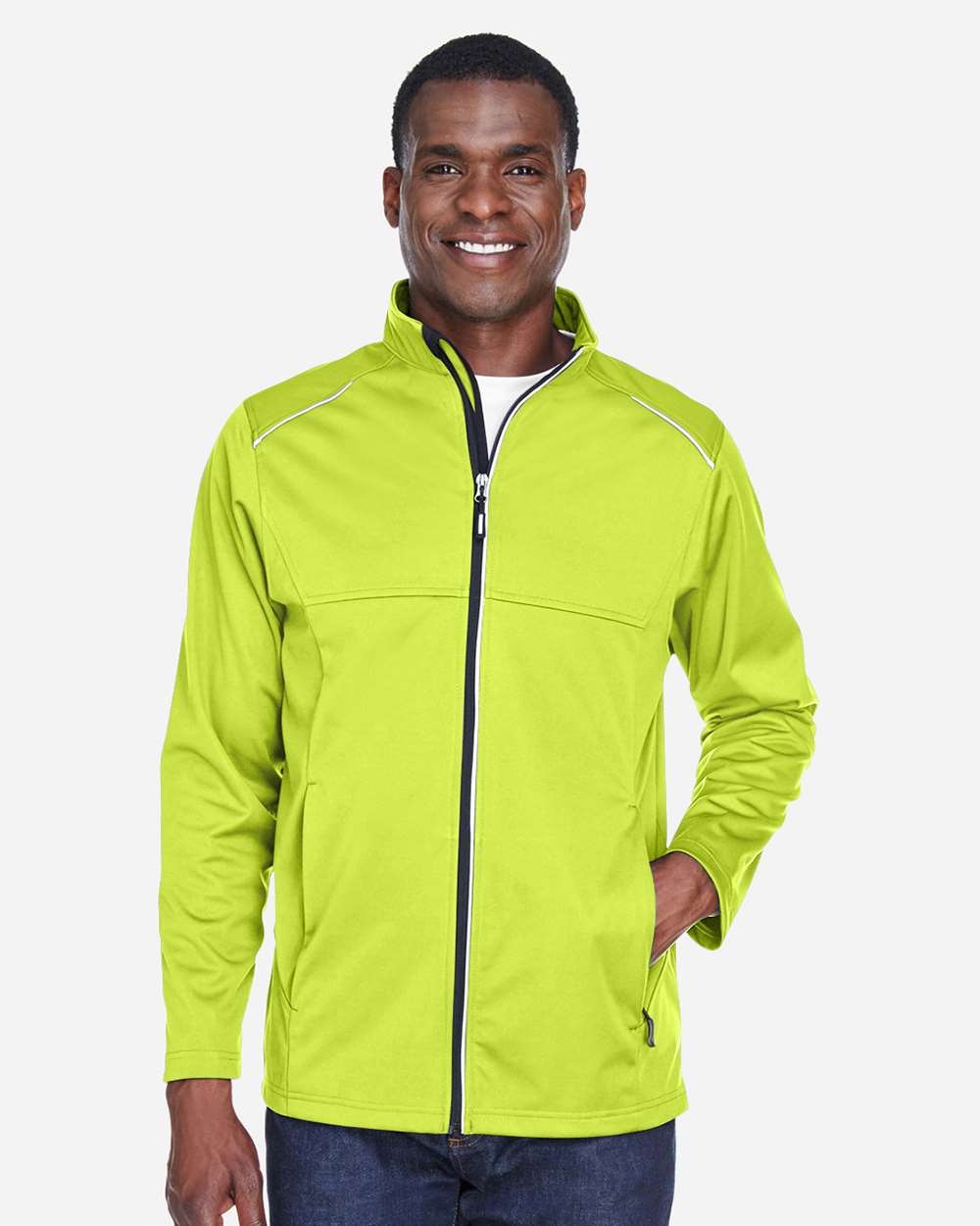 Core365 Men's Techno Lite Three-Layer Knit Tech-Shell