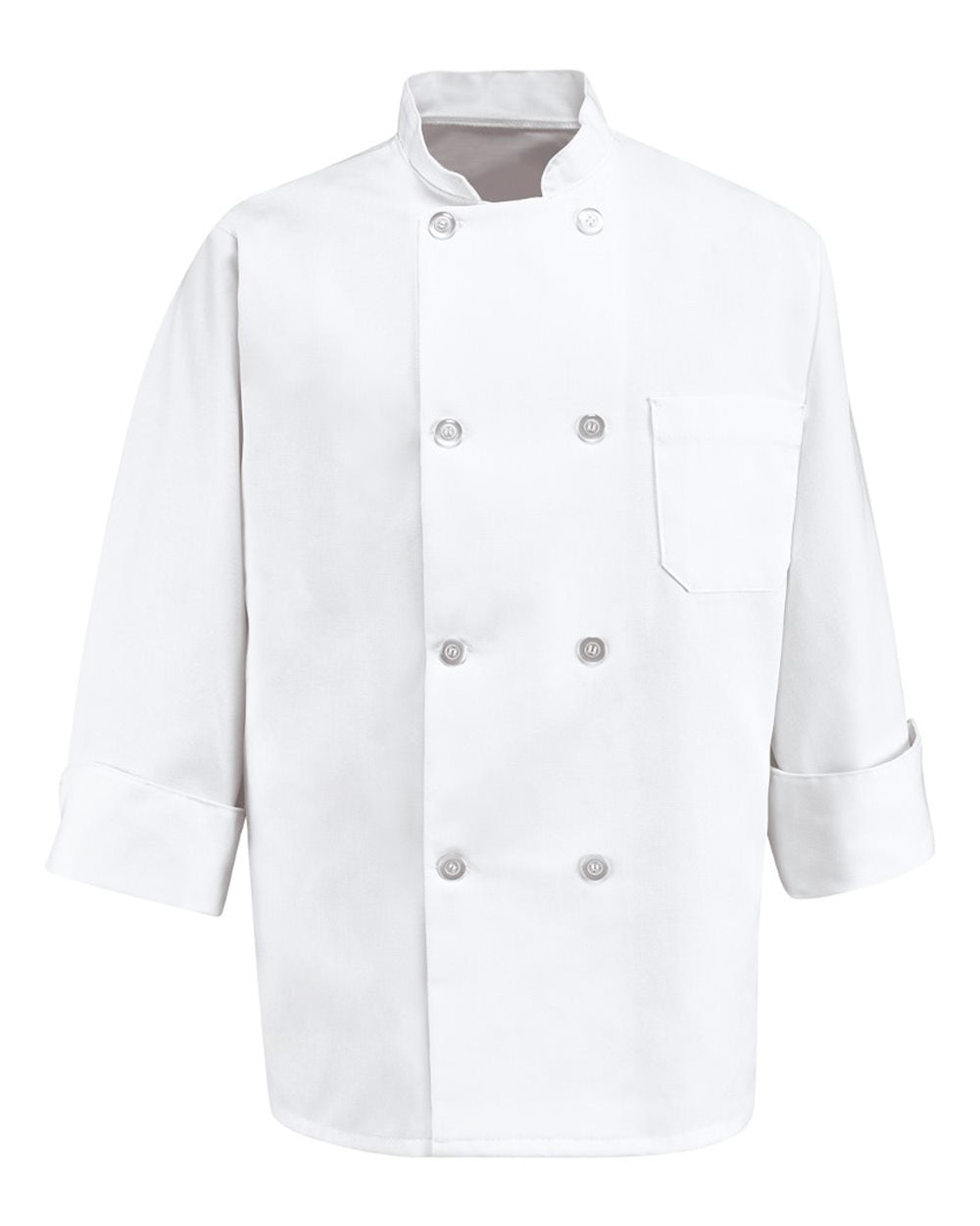 Eight Pearl Button Chef Coat
