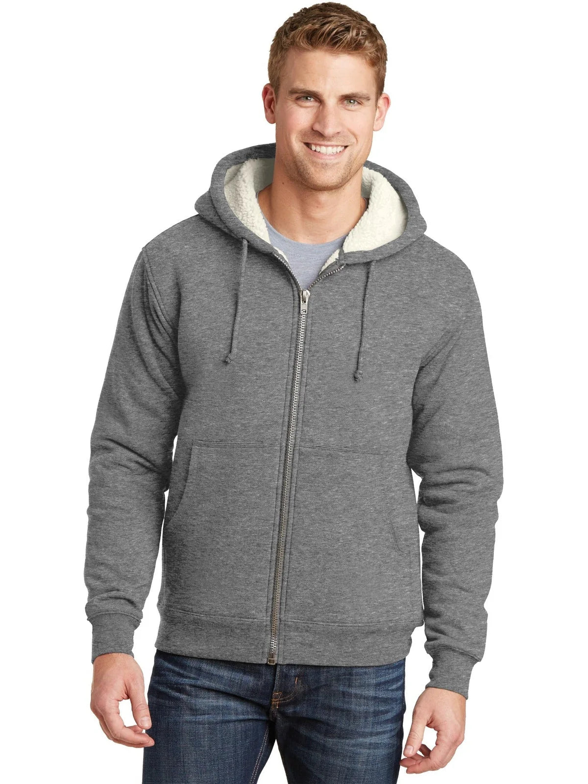 CornerStone Heavyweight Sherpa-Lined Hooded Fleece Jacket