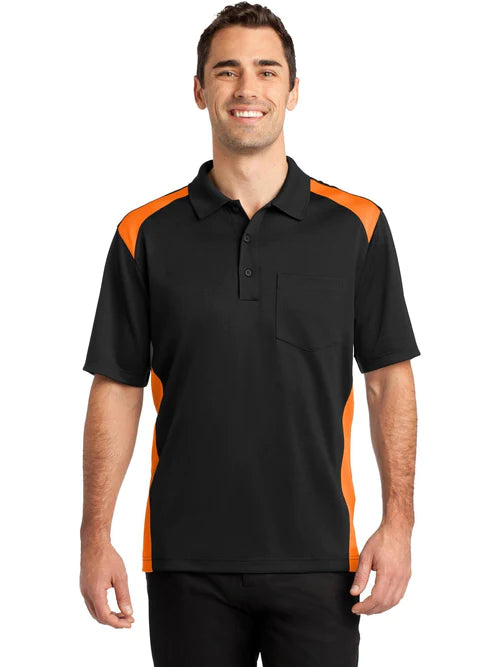 CornerStone Select Snag-Proof Two Way Colorblock Pocket Polo