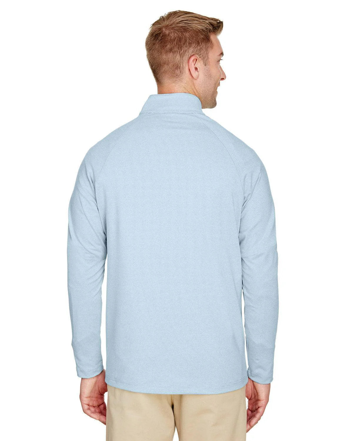 Devon & Jones CrownLux Performance Clubhouse Micro-Stripe Quarter-Zip