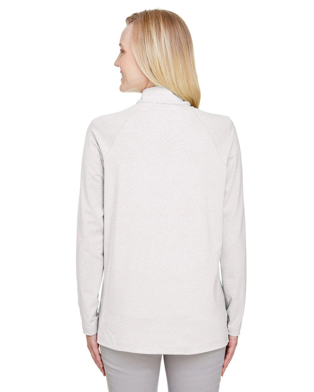 Devon & Jones CrownLux Performance Ladies Clubhouse Micro-Stripe Quarter-Zip