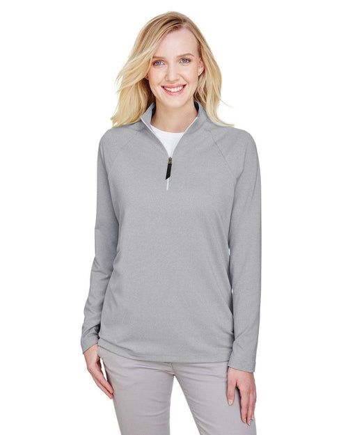 Devon & Jones CrownLux Performance Ladies Clubhouse Micro-Stripe Quarter-Zip