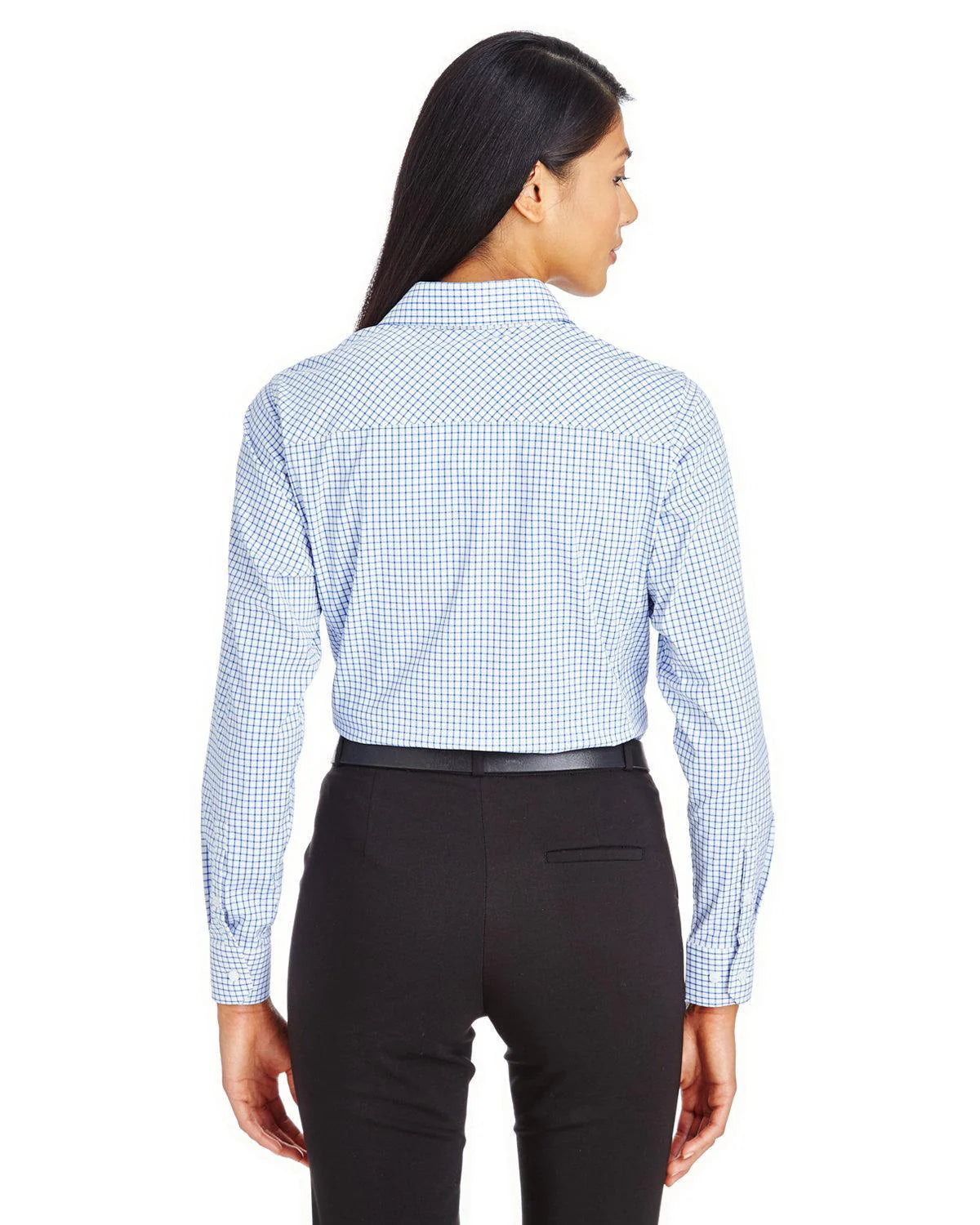 Devon & Jones CrownLux Performance Ladies Micro Windowpane Shirt