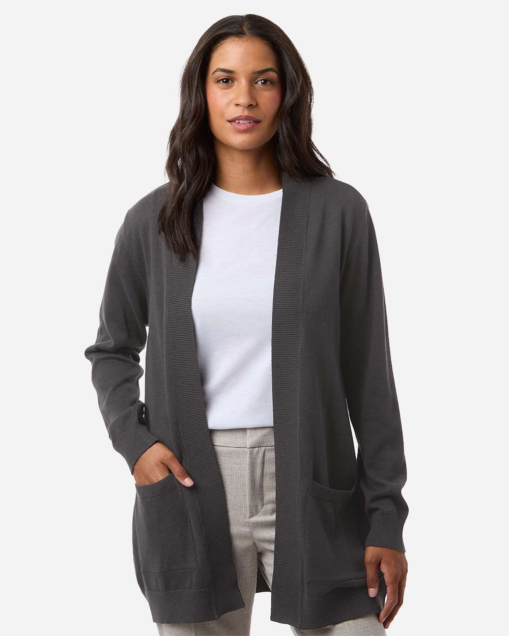 Devon & Jones Women's New Classics Open Cardigan Sweater
