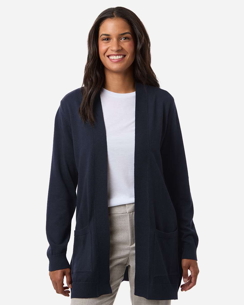 Devon & Jones Women's New Classics Open Cardigan Sweater