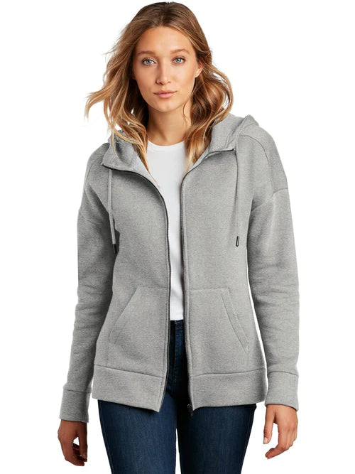 District Women’s Perfect Weight Fleece Drop Shoulder Full-Zip Hoodie