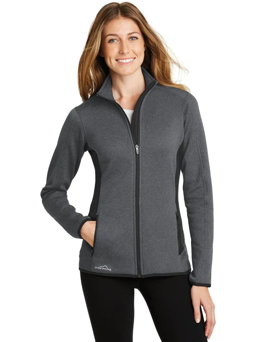 Eddie Bauer Ladies Full-Zip Heather Stretch Fleece Jacket
