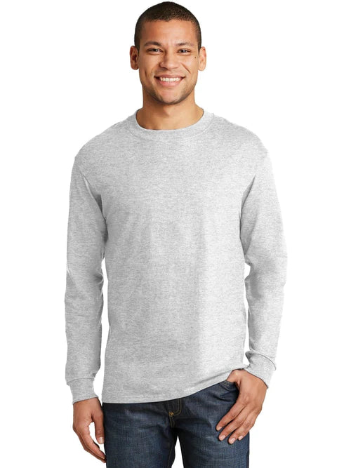 Hanes Beefy-T 100% Cotton Long Sleeve T-Shirt