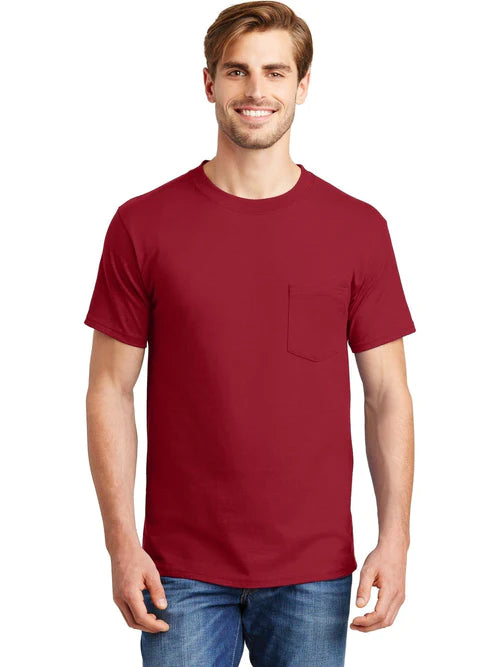 Hanes Beefy-T 100% Cotton T-Shirt with Pocket