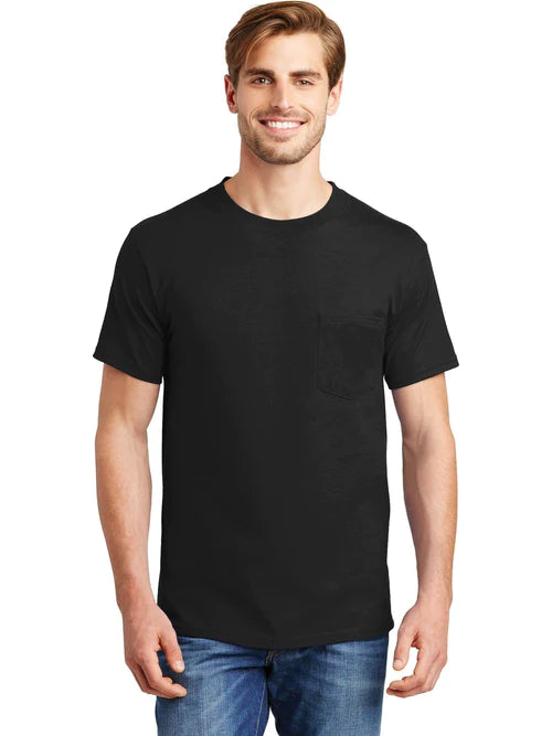 Hanes Beefy-T 100% Cotton T-Shirt with Pocket