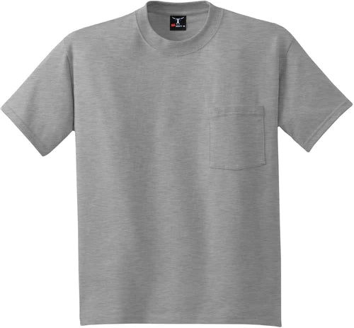 Hanes Beefy-T 100% Cotton T-Shirt with Pocket