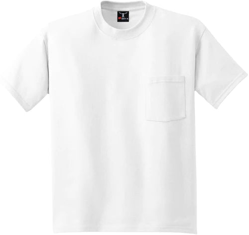 Hanes Beefy-T 100% Cotton T-Shirt with Pocket