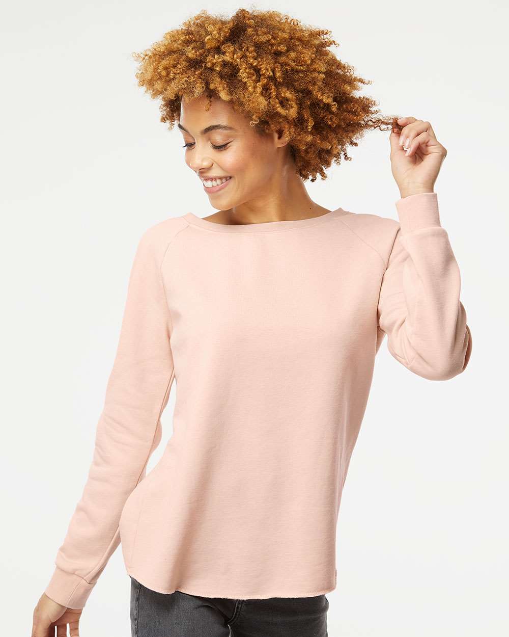 Independent Trading Co. Women's California Wave Wash Crewneck Sweatshirt