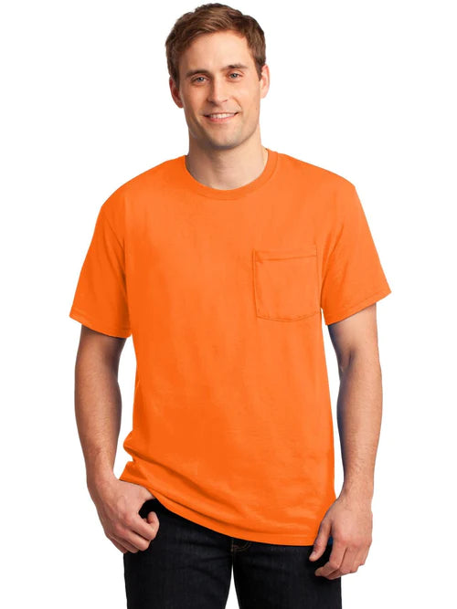Jerzees Dri-Power 50/50 Cotton/Poly Pocket T-Shirt