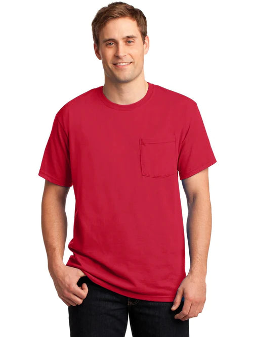 Jerzees Dri-Power 50/50 Cotton/Poly Pocket T-Shirt