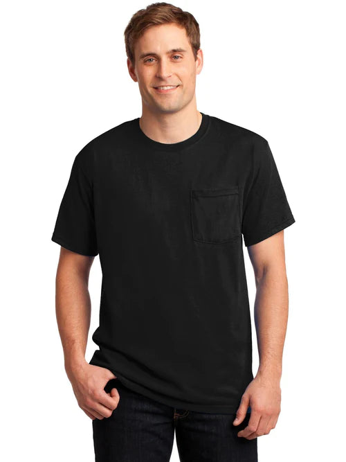 Jerzees Dri-Power 50/50 Cotton/Poly Pocket T-Shirt