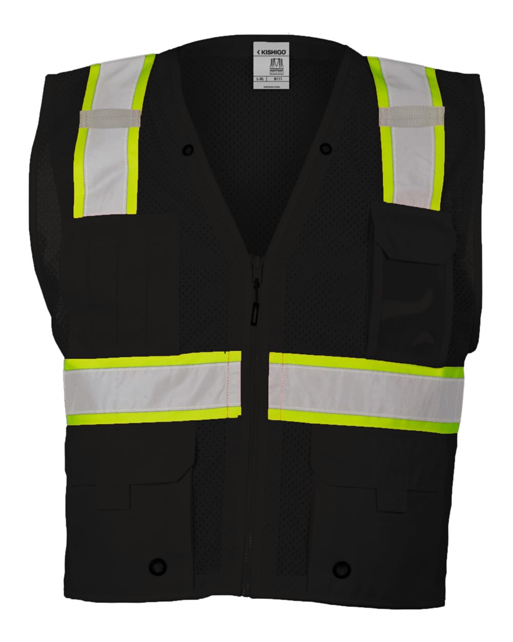 Kishigo Unisex EV Series Enhanced Visibility Multi-Pocket Mesh Vest