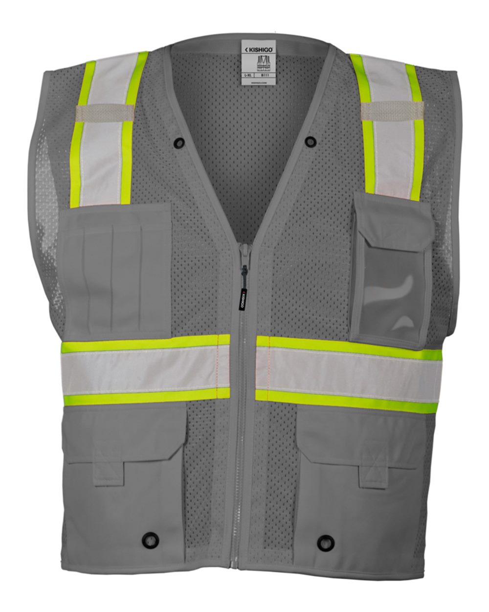 Kishigo Unisex EV Series Enhanced Visibility Multi-Pocket Mesh Vest