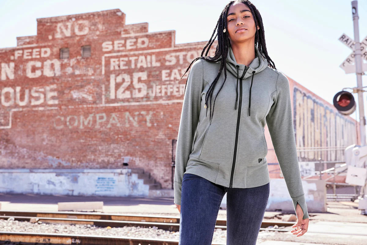 New Era Women's Tri-Blend Fleece Full-Zip Hoodie