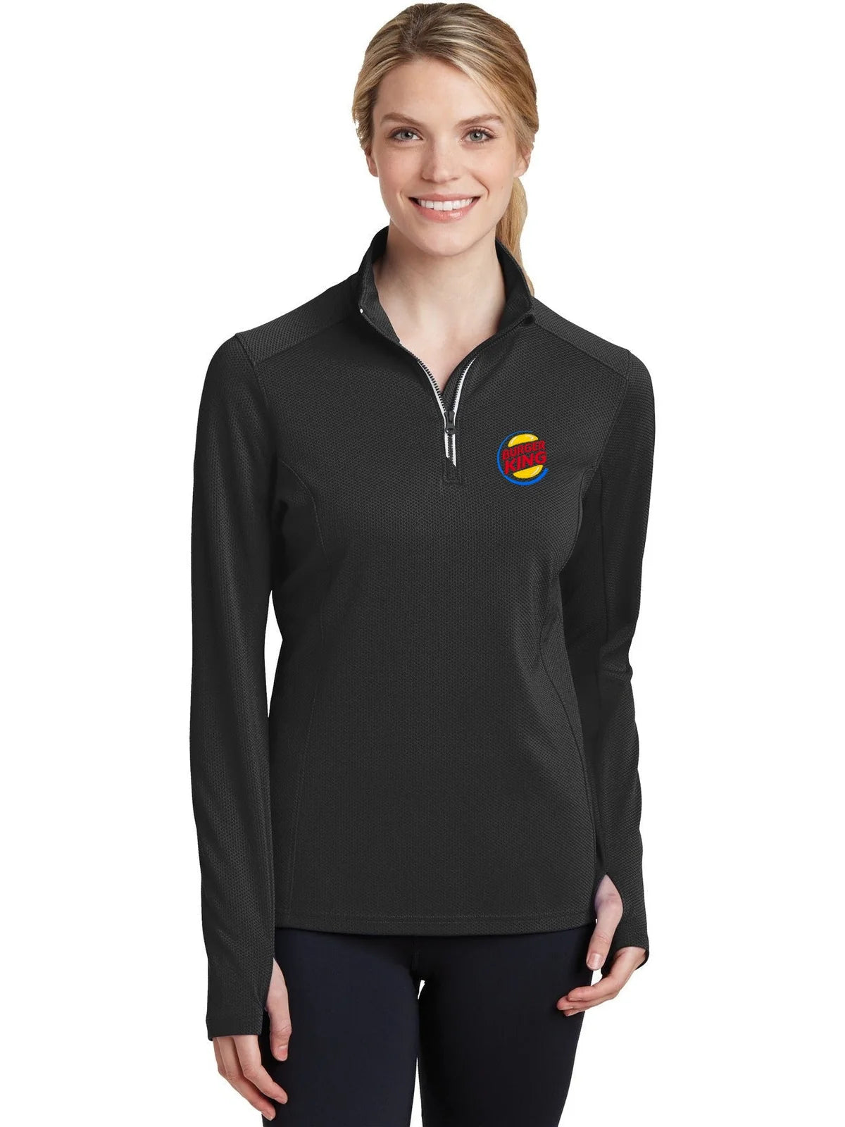 Sport-Tek Women's Sport-Wick Textured 1/4-Zip Pullover