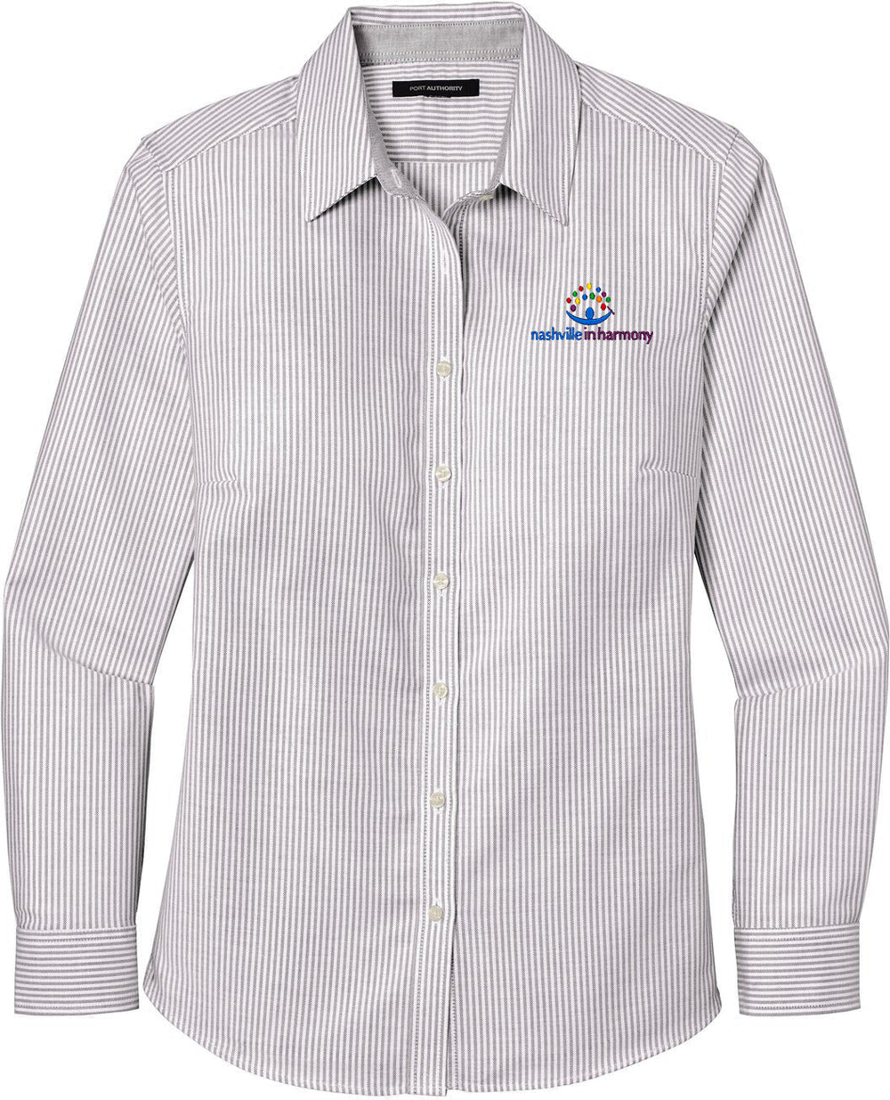 Port Authority Ladies SuperPro Oxford Stripe Shirt