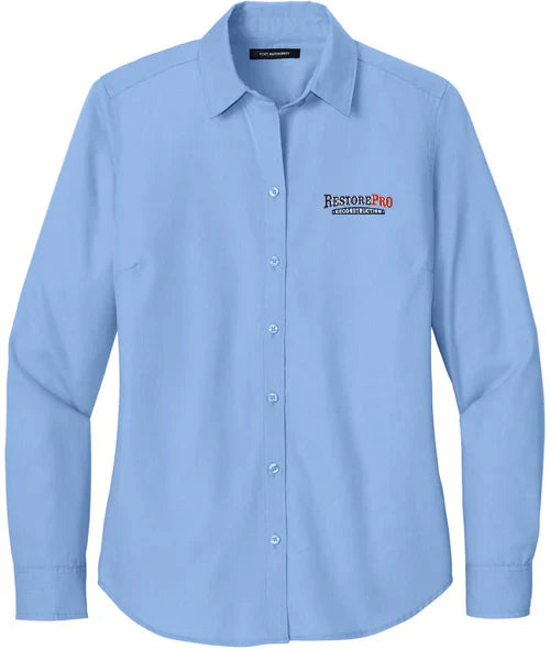 Port Authority Womenās Long Sleeve Nailhead Easy Care Shirt