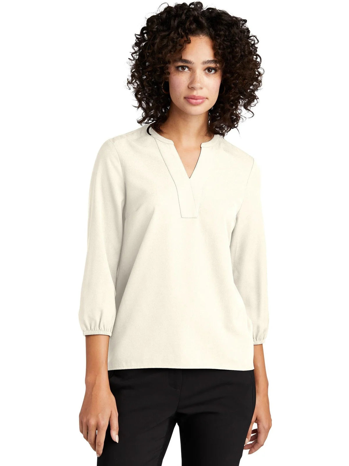 Mercer+Mettle Ladies Stretch Crepe 3/4-Sleeve Blouse