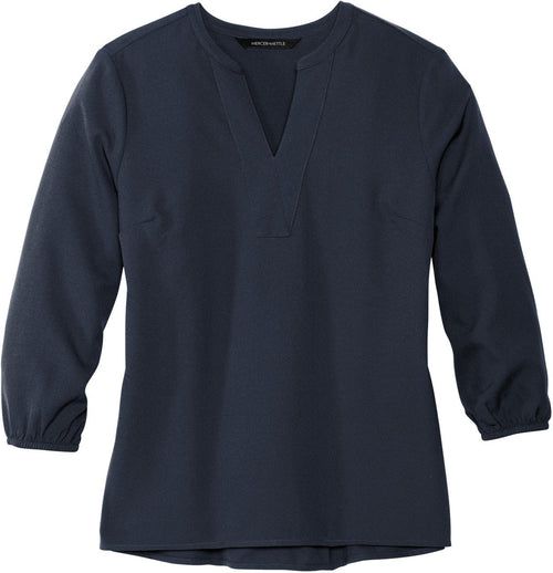 Mercer+Mettle Ladies Stretch Crepe 3/4-Sleeve Blouse