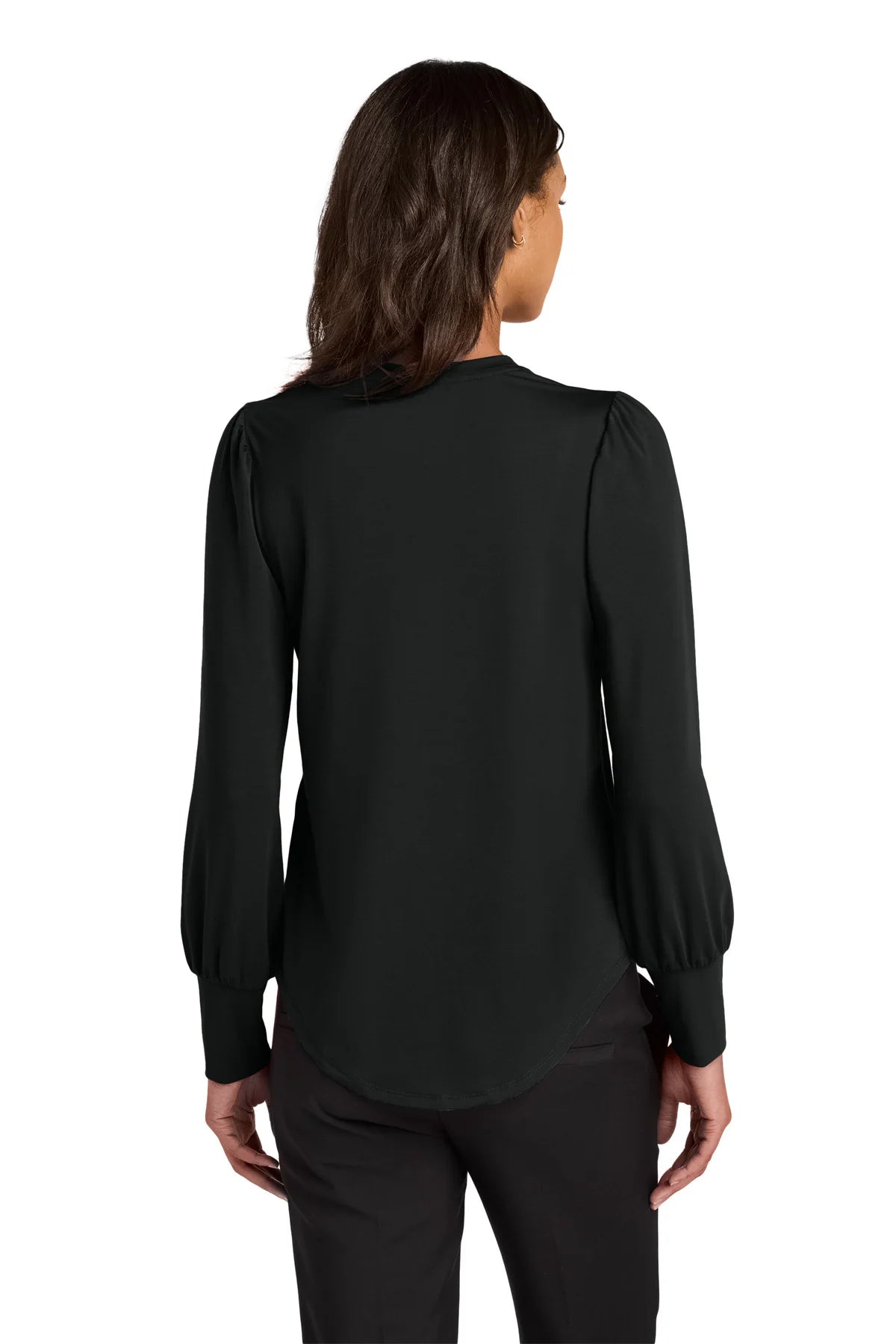Mercer+Mettle Ladies Stretch Jersey Long Sleeve Blouson Top